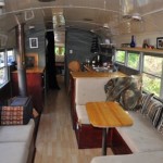 Living area & kitchen, 1984 Bluebird schoolbus