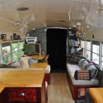 Living area, 1984 Bluebird schoolbus