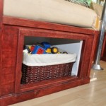 More under seat storage, 1984 Bluebird schoolbus