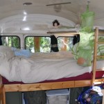 Bedroom, 1984 Bluebird schoolbus